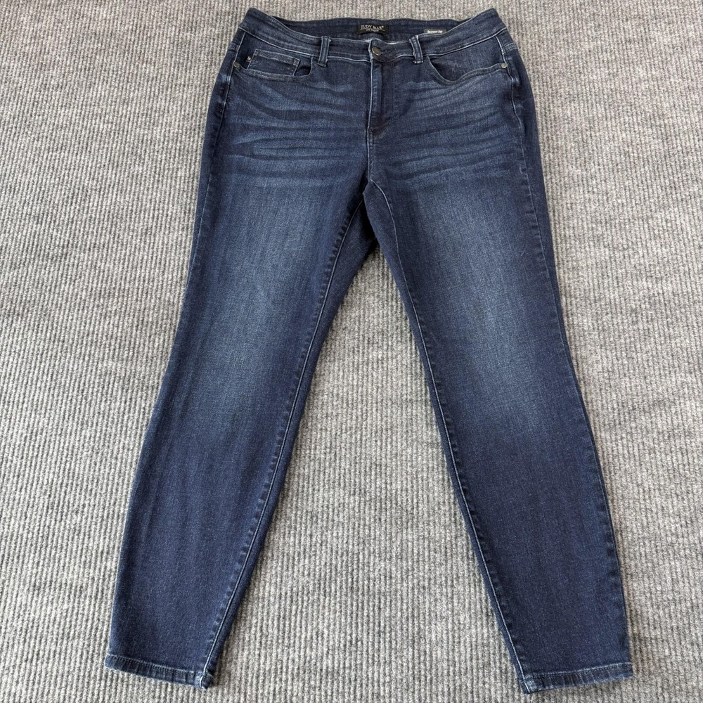 Judy Blue Skinny Jeans Womens 16W Blue Dark Wash Mid Rise Stretch Denim 5 Pocket